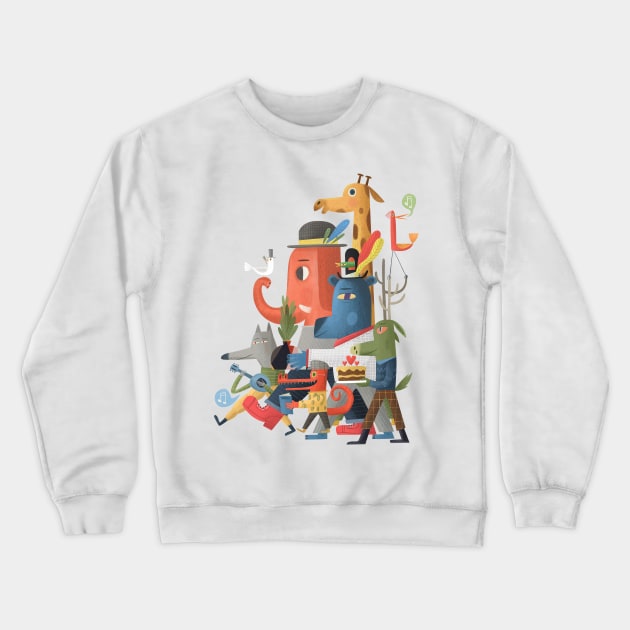 The animal parade Crewneck Sweatshirt by Luis San Vicente 